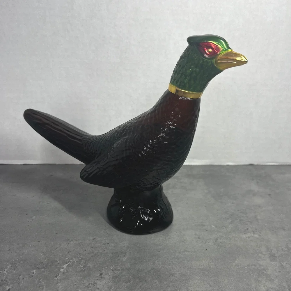 Vintage Avon Pheasant Decanter Oland After Shave Glass Bottle Collectible Brown‎